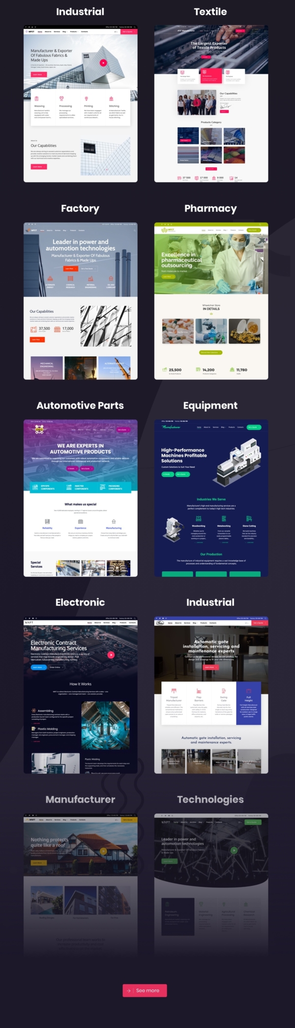 Manufacturer(v1.3.13)工厂制造业和工业网站WordPress主题 - 图片2 Manufacturer(v1.3.13)工厂制造业和工业网站WordPress主题 - 图片2