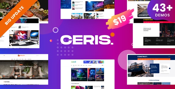 Ceris(v5.5)时尚杂志和博客WordPress主题 带XML导入数据 Ceris(v5.5)时尚杂志和博客WordPress主题 带XML导入数据