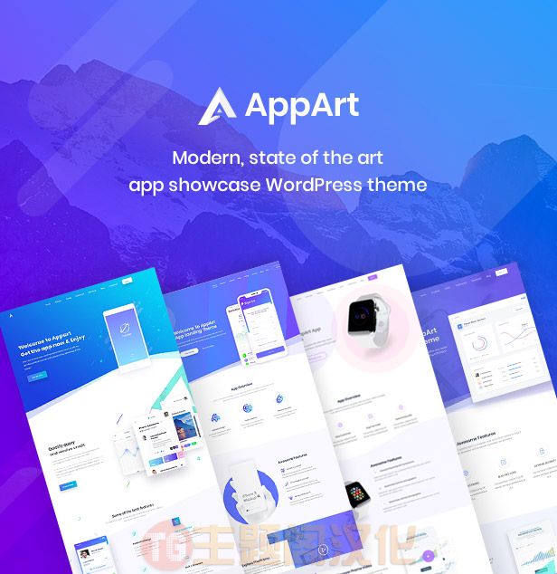 AppArt软件APP落地页宣传展示网站WordPress主题V3.0.4版 - 图片2 AppArt软件APP落地页宣传展示网站WordPress主题V3.0.4版 - 图片2