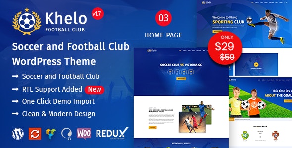 WordPress主题Khelo足球俱乐部网站模板V2.8.3 带XML导入数据包 - 图片1 WordPress主题Khelo足球俱乐部网站模板V2.8.3 带XML导入数据包 - 图片1