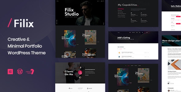 Filix创意极简作品集展示网站WordPress主题V1.3.2 Filix创意极简作品集展示网站WordPress主题V1.3.2