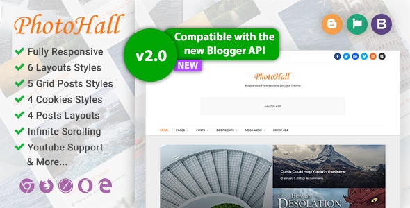 PhotoHall(v2.0) 自适应摄影博客WordPress主题 - 图片1 PhotoHall(v2.0) 自适应摄影博客WordPress主题 - 图片1