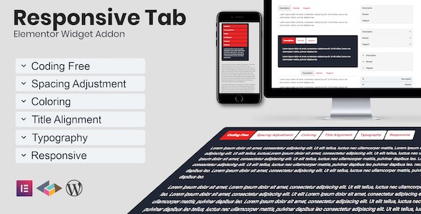 Responsive Tab v1.0.2:自适应选项卡Elementor扩展组件 Responsive Tab v1.0.2:自适应选项卡Elementor扩展组件