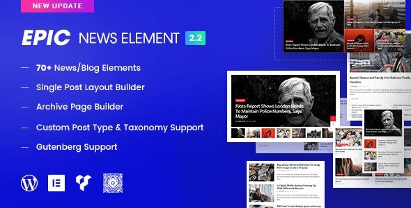 Epic News Elements新闻博客编辑元素WordPress插件V2.3.8 Epic News Elements新闻博客编辑元素WordPress插件V2.3.8