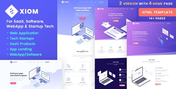 HTML模版XIOM v1.0 – SaaS,软件,WebApp和启动技术HTML模板 HTML模版XIOM v1.0 – SaaS,软件,WebApp和启动技术HTML模板