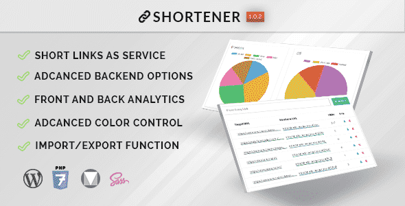 Shortener带分析功能短链接应用WordPress插件V2.0.4 - 图片1 WordPress插件Shortener 带分析功能短链接应用WordPress插件