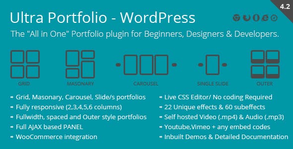 Ultra Portfolio汉化版 | 多布局作品集构建器WordPress插件 Ultra Portfolio汉化版 | 多布局作品集构建器WordPress插件