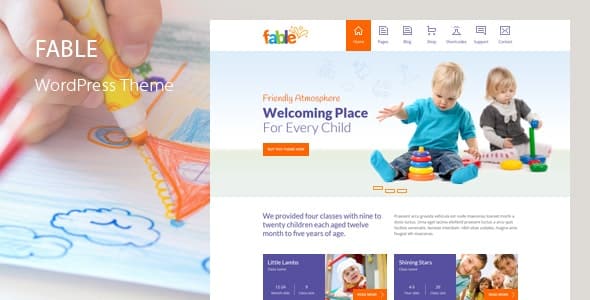 Fable child(v4.3)托儿所幼儿园教育网站WordPress主题 Fable child(v4.3)托儿所幼儿园教育网站WordPress主题