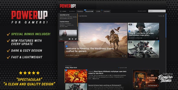 WordPress主题PowerUp v1.7 视频游戏爱好者WordPress主题 WordPress主题PowerUp v1.7 视频游戏爱好者WordPress主题