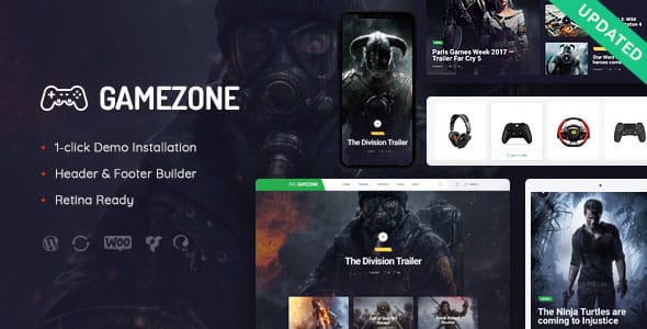 GameZone(v1.1.11)游戏新闻和游戏周边商店网站WordPress主题 GameZone(v1.1.11)游戏新闻和游戏周边商店网站WordPress主题