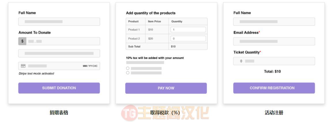 WPPayForm Pro汉化版PayPal和Stripe支付表单WordPress插件V3.0.2 - 图片2