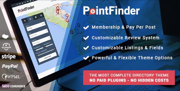 Point Finder(v2.3.1)实体店分类目录列表网站WordPress主题 - 图片1 Point Finder(v2.3.1)实体店分类目录列表网站WordPress主题 - 图片1