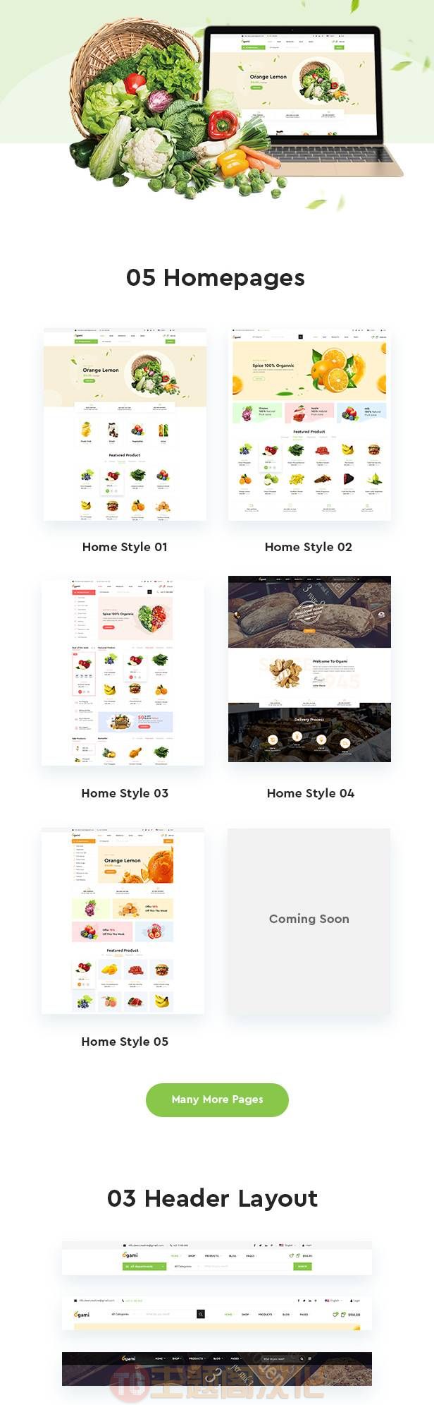 Ogami(v1.58)有机食品蔬菜购物网站WooCommerce主题 Ogami(v1.58)有机食品蔬菜购物网站WooCommerce主题