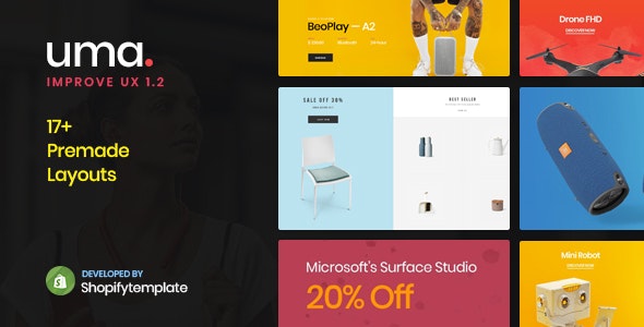 Shopify主题uma v1.0:极简干净多用途Shopify主题 Shopify主题uma v1.0:极简干净多用途Shopify主题