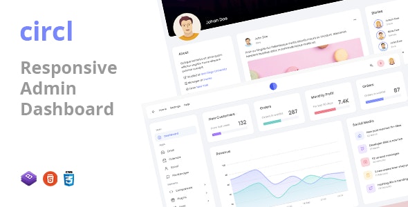 HTML模板Circl 1.0:响应式Bootstrap 5管理后台仪表盘HTML5模板 HTML模板Circl 1.0:响应式Bootstrap 5管理后台仪表盘HTML5模板