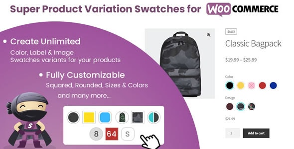 Super Product Variation Swatches(v2.3)产品变体色板样板WC插件 - 图片1 Super Product Variation Swatches(v2.3)产品变体色板样板WC插件 - 图片1