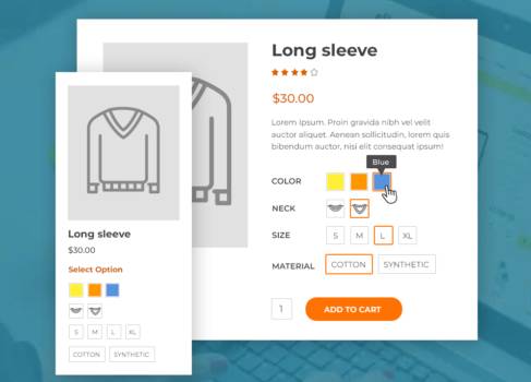 YITH Color and Label Variations Premium破解版(v3.11.1)产品变体色盘样板WooCommerce插件 - 图片2