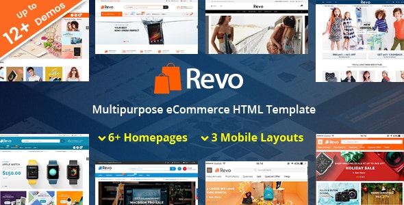 HTML模板Revo 1.0:响应式多用途购物网站HTML5模板(包括移动版式) - 图片1 HTML模板Revo 1.0:响应式多用途购物网站HTML5模板(包括移动版式) - 图片1