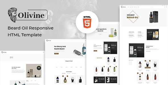 Olivine胡须油和相关产品销售网站HTML5模板V1.0 Olivine胡须油和相关产品销售网站HTML5模板V1.0