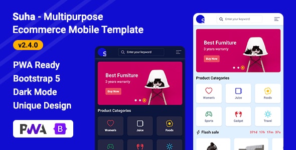 HTML模板Suha 2.4.0:多用途电子商务手机端HTML5模板 - 图片1 HTML模板Suha 2.4.0:多用途电子商务手机端HTML5模板 - 图片1
