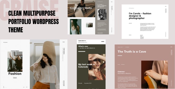 WordPress主题Craise 1.0.8:多用途作品集展示WordPress主题 WordPress主题Craise 1.0.8:多用途作品集展示WordPress主题