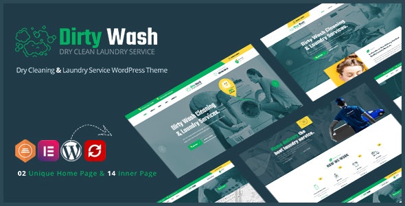 WordPress主题DirtyWash洗衣清洁家政服务网站模板 WordPress主题DirtyWash洗衣清洁家政服务网站模板