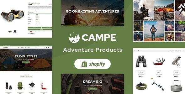 Shopify主题Campe 1.0:野营探险用品外贸电商Shopify主题 Shopify主题Campe 1.0:野营探险用品外贸电商Shopify主题