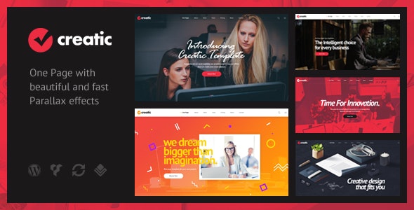 Creatic(v1.1.1)响应式单页视差效果WordPress主题 Creatic(v1.1.1)响应式单页视差效果WordPress主题