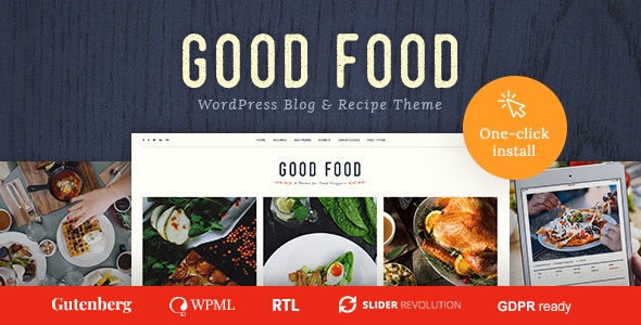 Good Food WordPress主题_食谱杂志和美食博客网站模板 Good Food WordPress主题_食谱杂志和美食博客网站模板