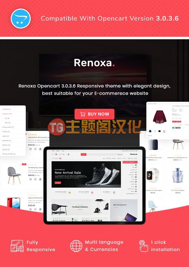OpenCart主题Renoxa 1.1 响应式多用途电子商务Opencart 3主题 - 图片2