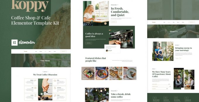Koppy – 咖啡店和咖啡馆网站 Elementor 模板包 Koppy – 咖啡店和咖啡馆网站 Elementor 模板包
