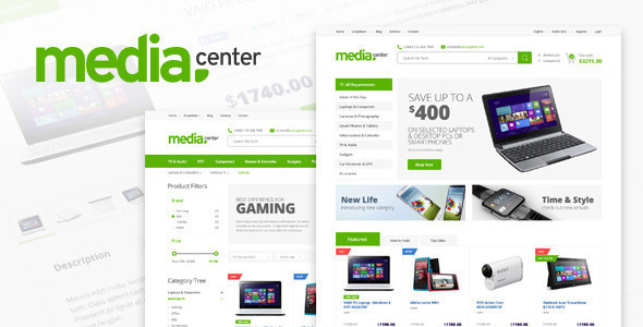 MediaCenter数码3C产品购物网站WooCommerce主题 MediaCenter数码3C产品购物网站WooCommerce主题