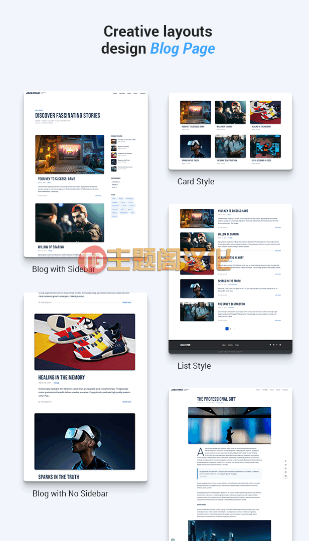 WordPress主题Jack Ryan v1.0.3 创意作品集展示WordPress主题 - 图片3