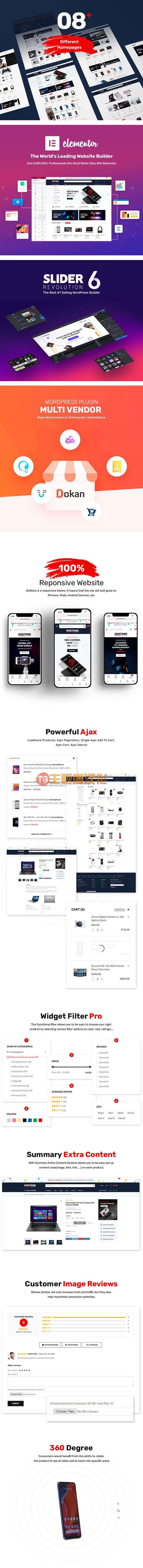 GoStore汉化版v1.6.8 - WordPress多品类跨境外贸电商主题 - 图片2