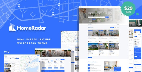 WordPress主题HomeRadar 1.0.6 房地产网站WP主题 带手动导入演示数据 WordPress主题HomeRadar 1.0.6 房地产网站WP主题 带手动导入演示数据