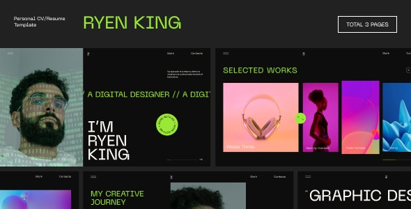 WordPress主题Ryen King 1.0.1 个人简历/名片/作品集展示WP主题 WordPress主题Ryen King 1.0.1 个人简历/名片/作品集展示WP主题