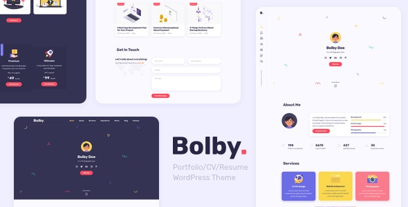 WordPress主题Bolby 1.0.5 个人简历/名片/作品集展示WP主题 - 图片1 WordPress主题Bolby 1.0.5 个人简历/名片/作品集展示WP主题 - 图片1