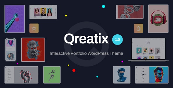 Qreatix交互式作品集展示网站WordPress主题 Qreatix交互式作品集展示网站WordPress主题