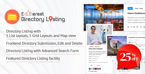 WordPress插件Everest Business Directory 1.2.6 实体门店业务目录列表WP插件 - 图片1 WordPress插件Everest Business Directory 1.2.6 实体门店业务目录列表WP插件 - 图片1