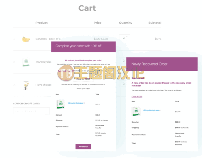 YITH Recover Abandoned Cart Premium汉化版v3.14_恢复丢弃购物车插件 - 图片2