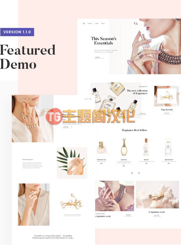 WordPress主题VAvenue汉化版 1.2.5.4 简约时尚香水时装配饰WooCommerce主题 - 图片2 WordPress主题VAvenue汉化版 1.2.5.4 简约时尚香水时装配饰WooCommerce主题 - 图片2