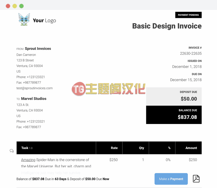 Sprout Invoices Pro企业发票和小票管理WordPress插件 - 图片3
