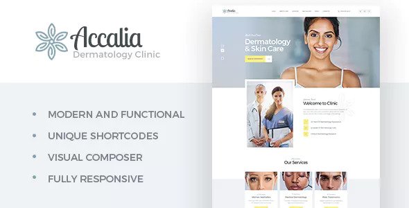 WordPress主题Accalia皮肤科和整容医院网站模板 - 图片1 WordPress主题Accalia皮肤科和整容医院网站模板 - 图片1