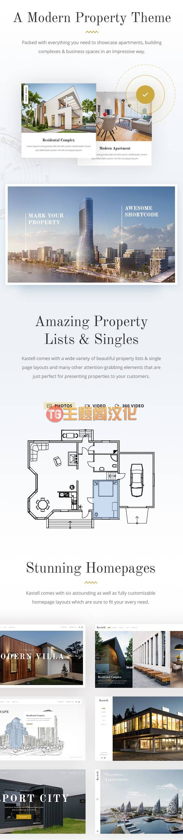 Kastell房地产中介物业和公寓综合体WP主题V1.11 带手动导入演示数据 - 图片2