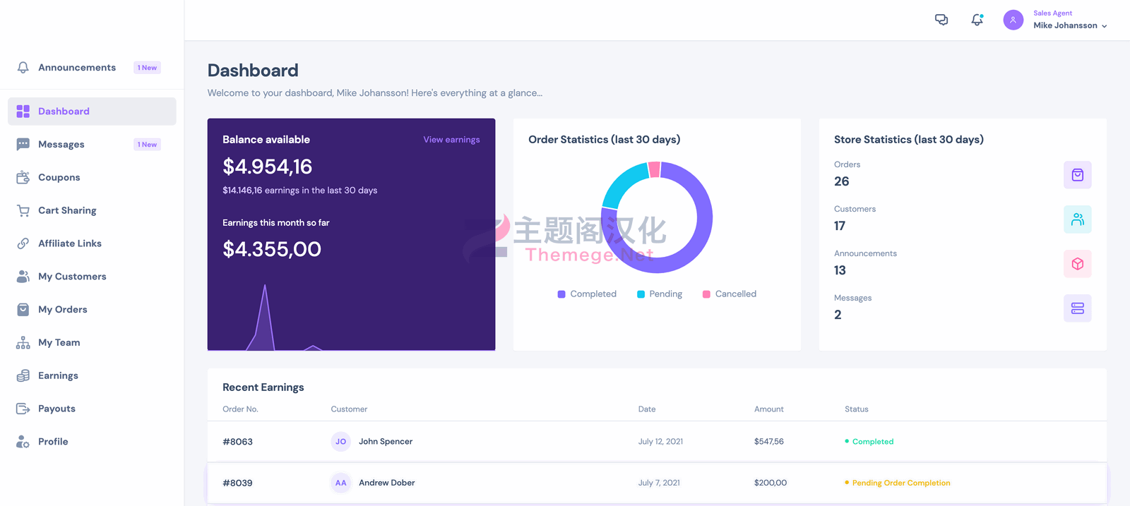 SalesAgent汉化版_WordPress销售团队&销售代理插件 - 图片5