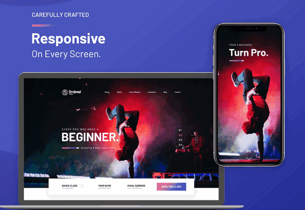 WordPress主题Dropbeat 1.0.1 创意舞蹈培训班|工作室网站WP主题 带XML数据包 - 图片2