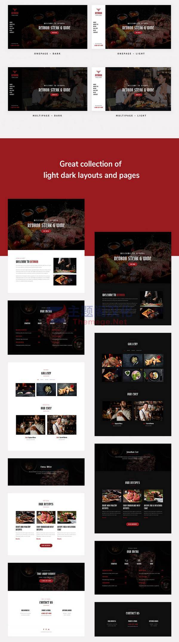 WordPress主题Redboa 1.0 牛排店酒店餐厅网站WP主题 带XML演示数据包 - 图片2 WordPress主题Redboa 1.0 牛排店酒店餐厅网站WP主题 带XML演示数据包 - 图片2