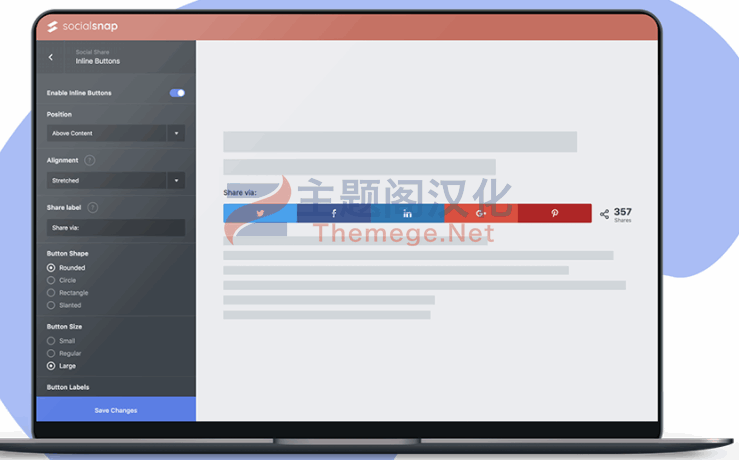 WordPress插件Social Snap 1.1.13 社交媒体分享引流WP插件 - 图片4 WordPress插件Social Snap 1.1.13 社交媒体分享引流WP插件 - 图片4