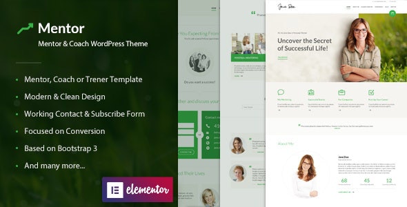 Mentor 2.3.1 WordPress个人发展培训网站主题 Mentor 2.3.1 WordPress个人发展培训网站主题