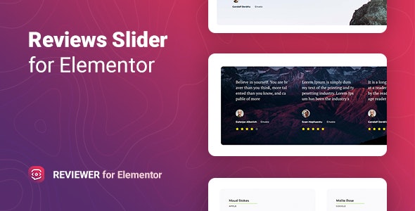 Reviewer(v1.0.3)客户评价口碑幻灯片滑块Elementor插件 Reviewer(v1.0.3)客户评价口碑幻灯片滑块Elementor插件